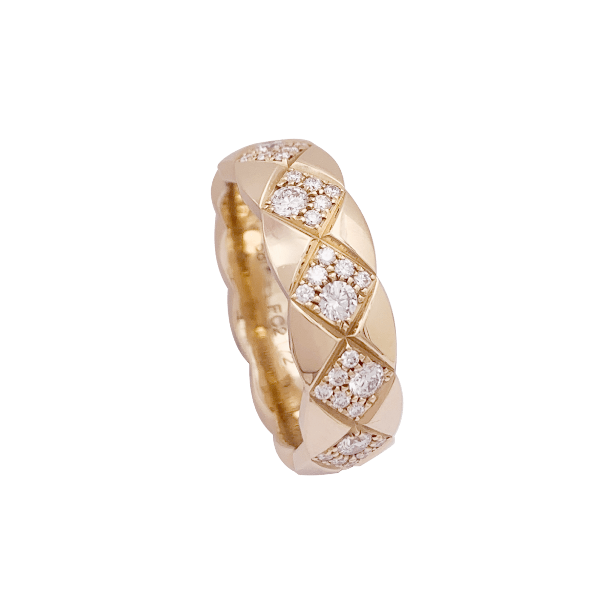 Bague CHANEL, "Coco Crush", en or beige et diamant - Castafiore