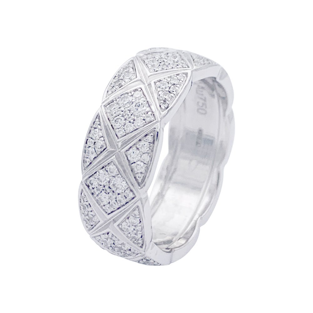 Bague CHANEL “Coco Crush” en or blanc et diamants - Castafiore