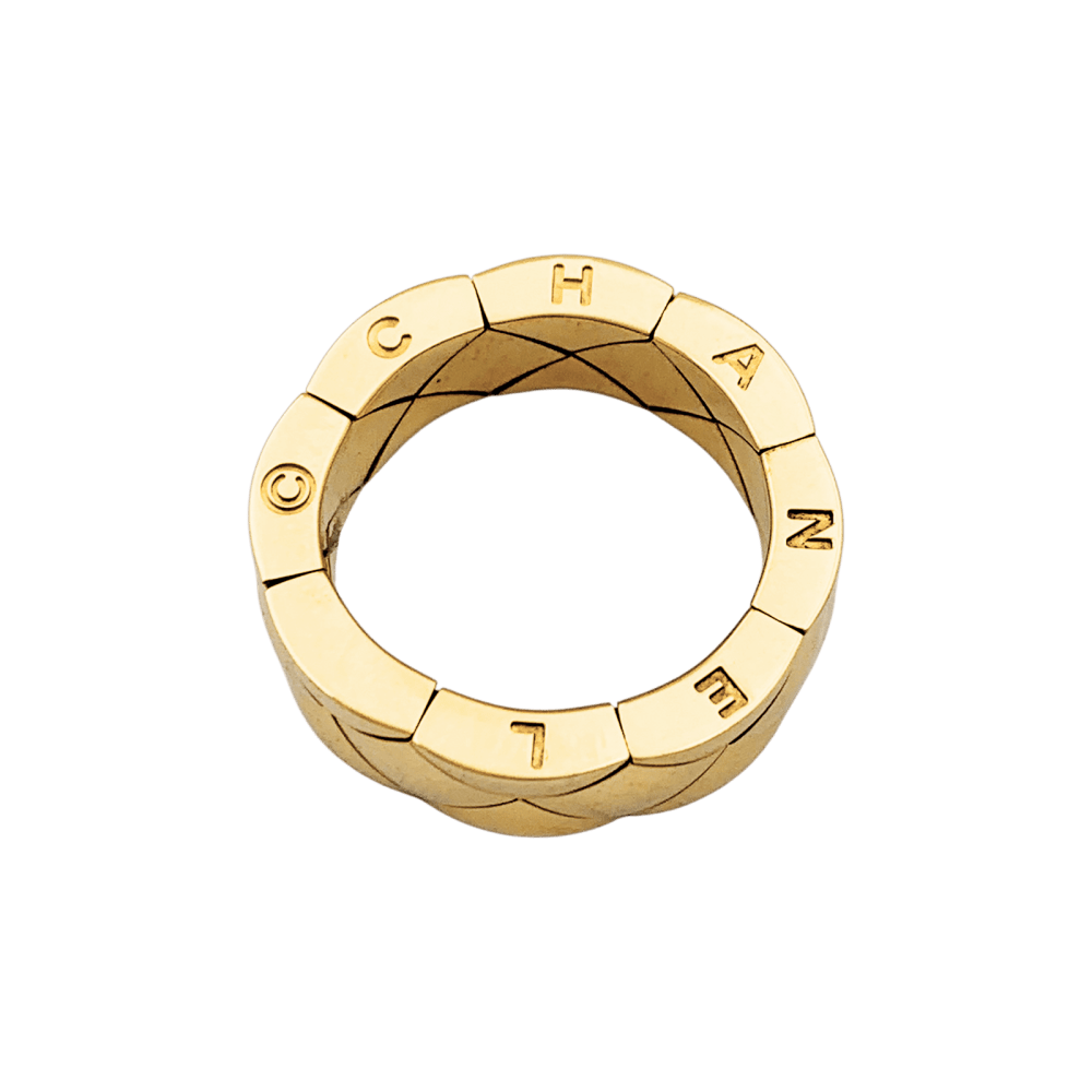 Ring Chanel, "Matelassé", yellow gold.
