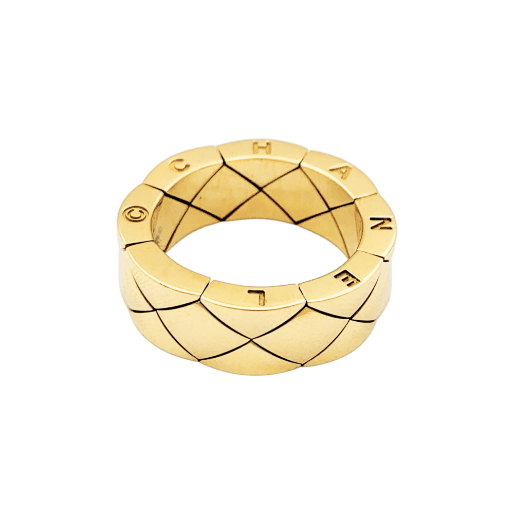 Ring Chanel, "Matelassé", yellow gold.