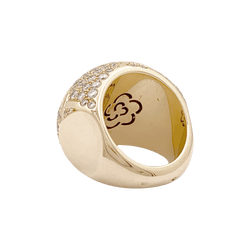 Bague CHANEL "Profil de Camélia" en or jaune et diamants - Castafiore