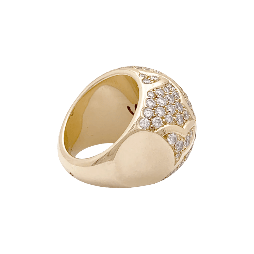Bague CHANEL "Profil de Camélia" en or jaune et diamants - Castafiore