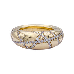 Bague Chaumet, "Anneau", en or jaune, diamants - Castafiore