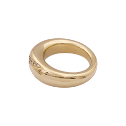 Bague Chaumet "Anneau" or jaune, diamants. - Castafiore