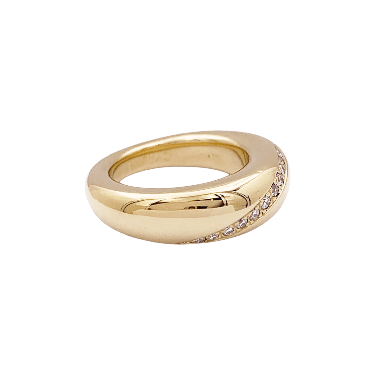 Bague Chaumet "Anneau" or jaune, diamants. - Castafiore