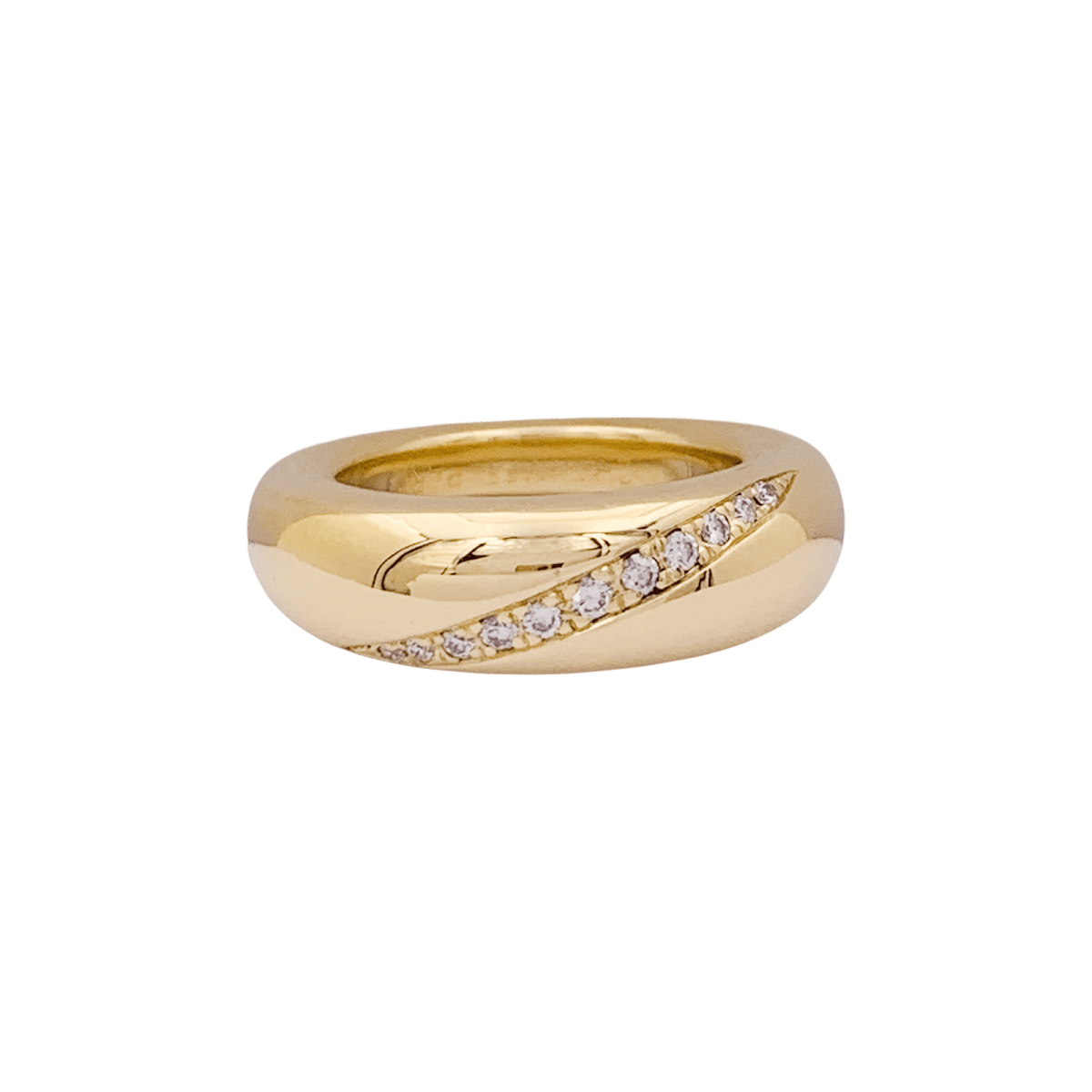 Bague Chaumet "Anneau" or jaune, diamants. - Castafiore