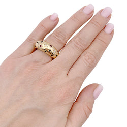 Bague Chaumet, "Anneau", or jaune, gemmes de couleur. - Castafiore