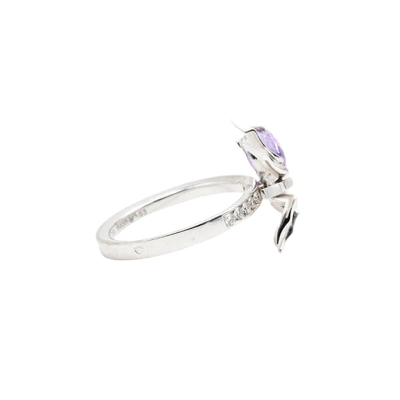 Bague CHAUMET Araignée "Attrape moi si tu m'aimes" en or blanc, améthyste, saphir rose et diamants - Castafiore