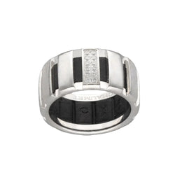Bague Chaumet Class One en or gris 18k de 2005 avec diamants . Taille 53. Boite et papiers d'origine. - Castafiore