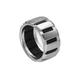 Bague Chaumet Class One en or gris 18k de 2005 avec diamants . Taille 53. Boite et papiers d'origine. - Castafiore