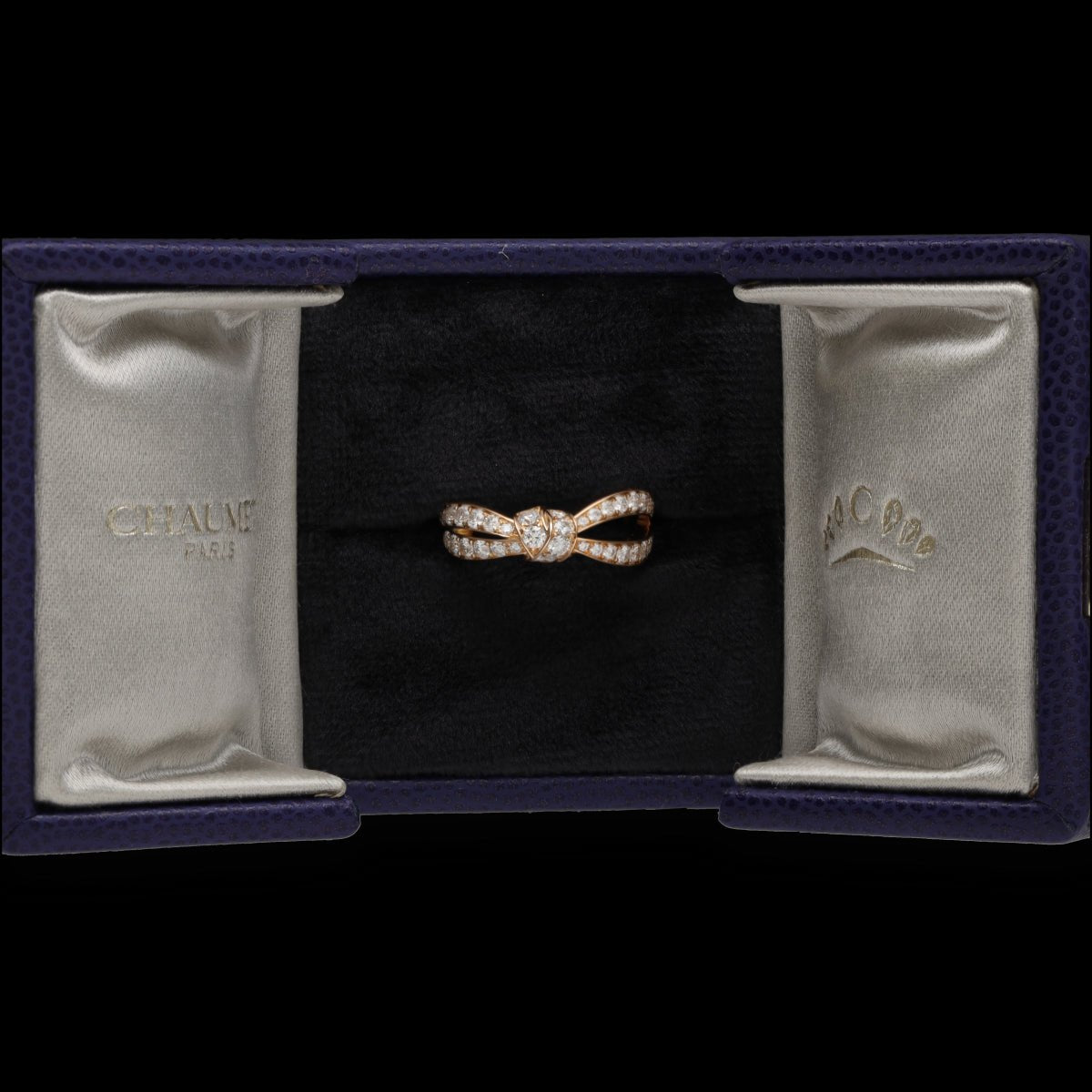 Bague Chaumet collection liens séduction vers 2016 en or rose 18 Cts et diamants. Taille 53. - Castafiore