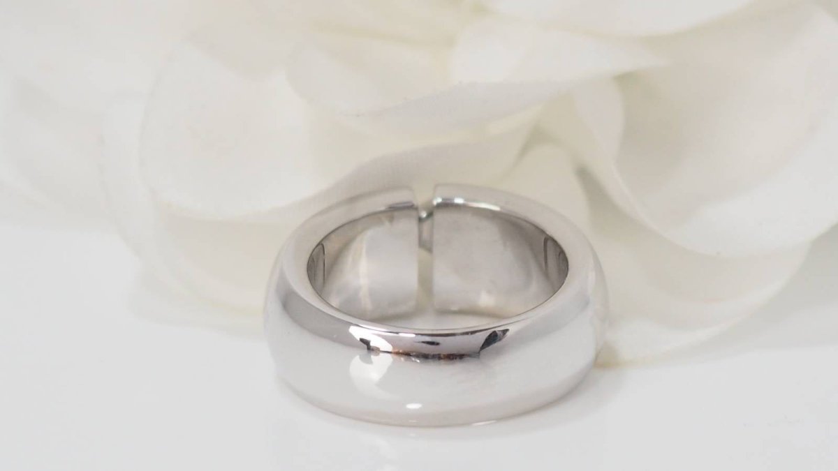 Bague Chaumet double Liens en or blanc et diamants - Castafiore