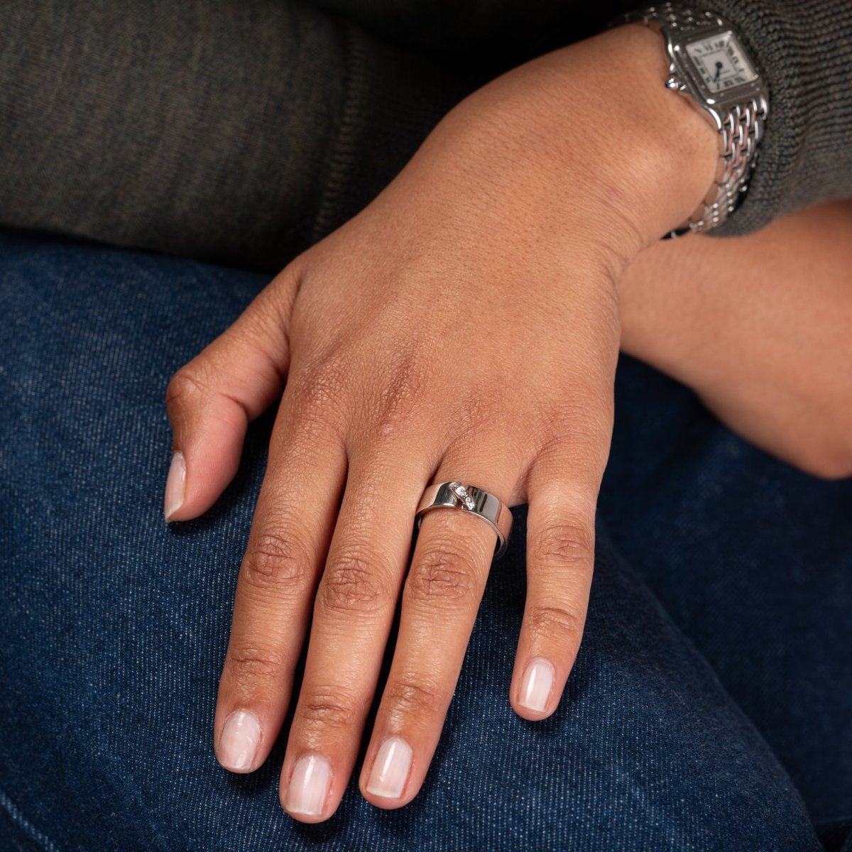 Bague CHAUMET en or blanc et diamants - Castafiore