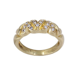 Bague CHAUMET en or jaune et diamants - Castafiore