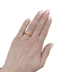 Ring Chaumet, "Tresse", yellow gold and diamonds.