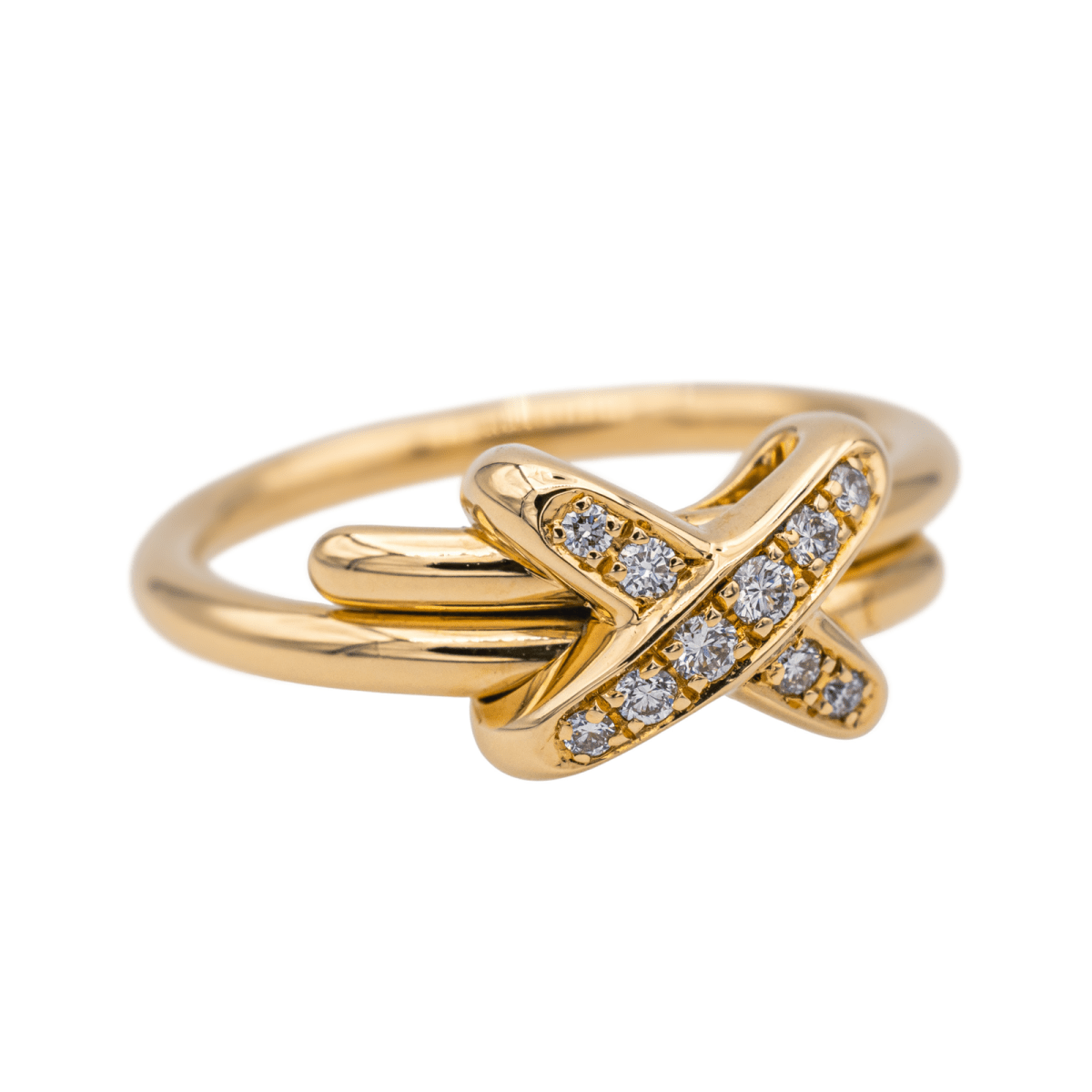 Bague Chaumet "Jeux de Liens" en or rose et diamants - Castafiore