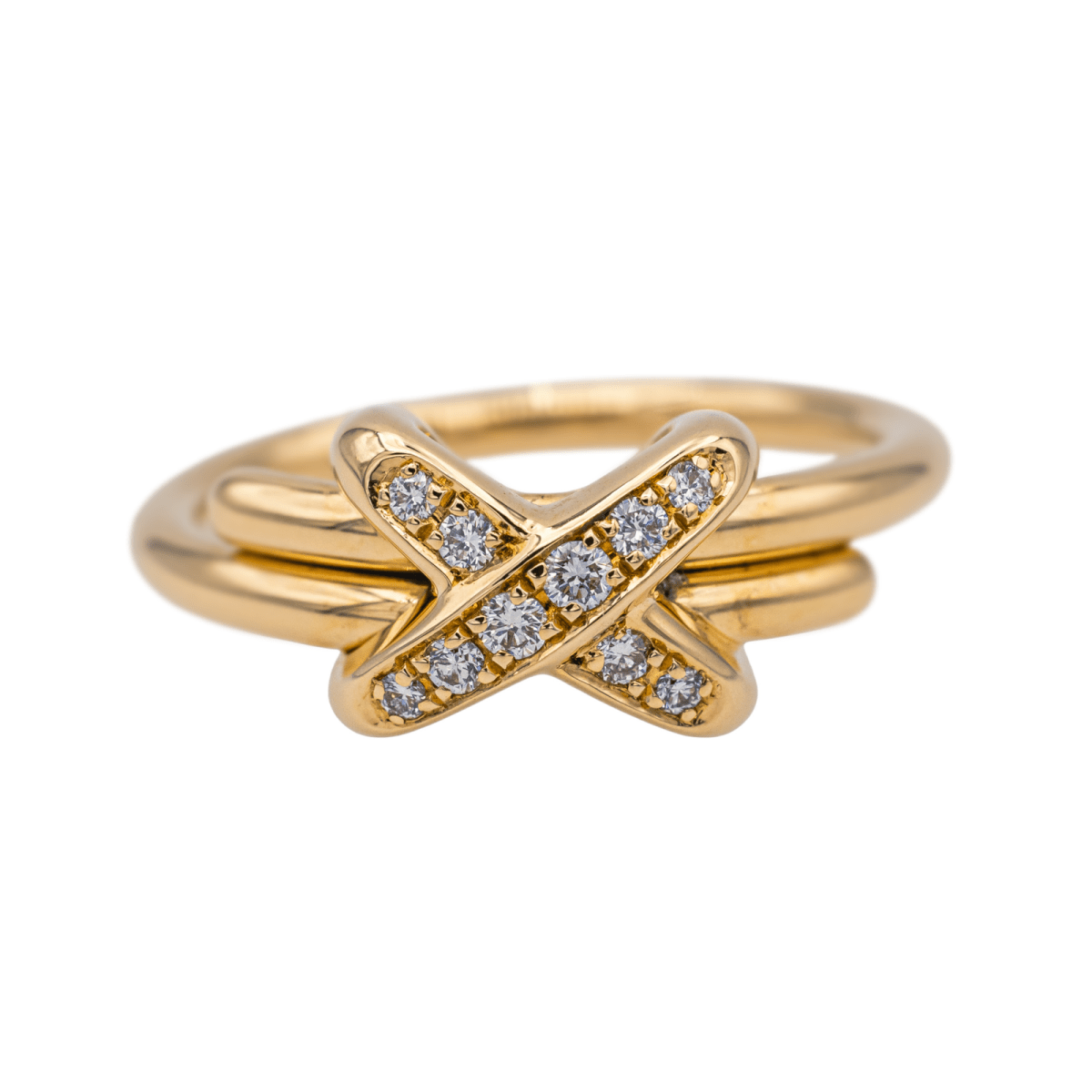 Bague Chaumet "Jeux de Liens" en or rose et diamants - Castafiore