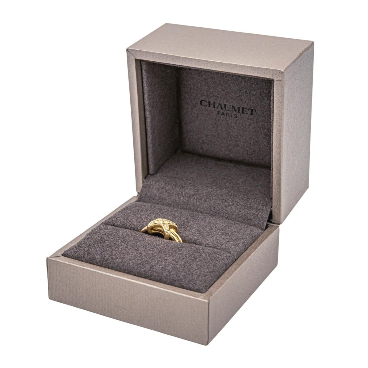 Bague Chaumet "Jeux de Liens" en or rose et diamants - Castafiore