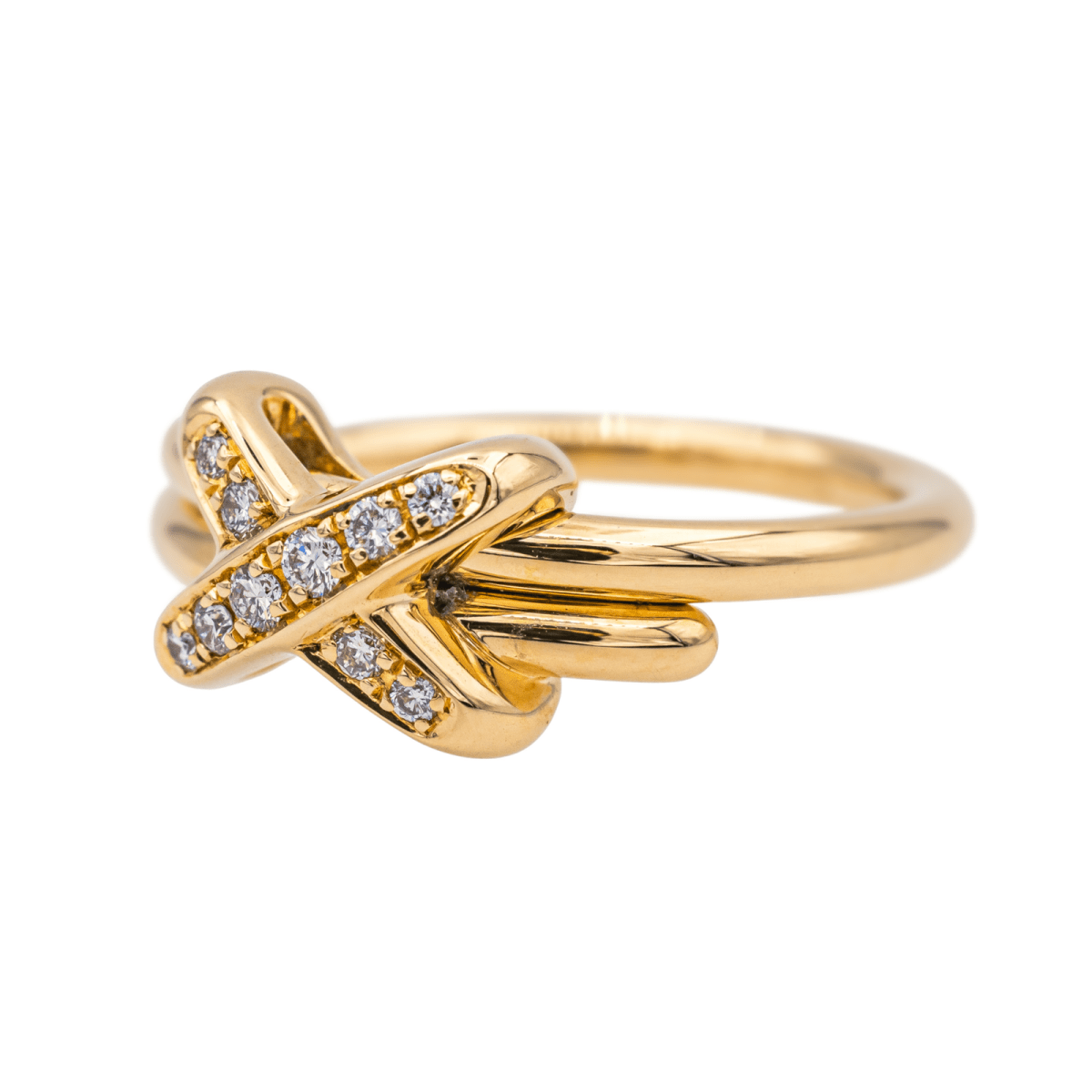 Bague Chaumet "Jeux de Liens" en or rose et diamants - Castafiore