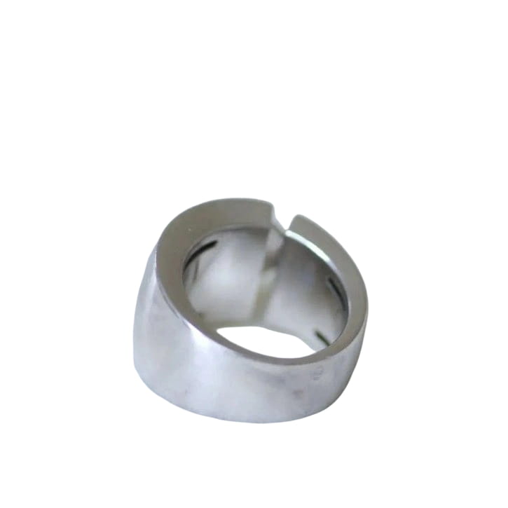 Bague Chaumet Liens croisés XL or blanc diamants - Castafiore