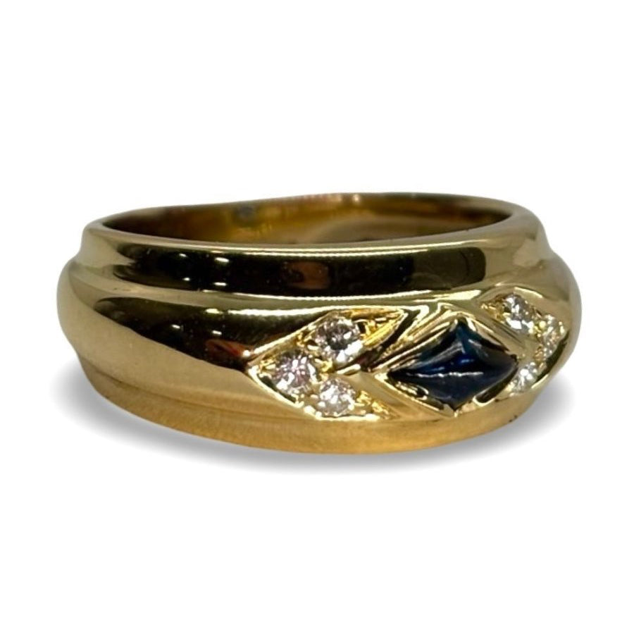 Bague CHAUMET Saphir cabochon en or jaune - Castafiore