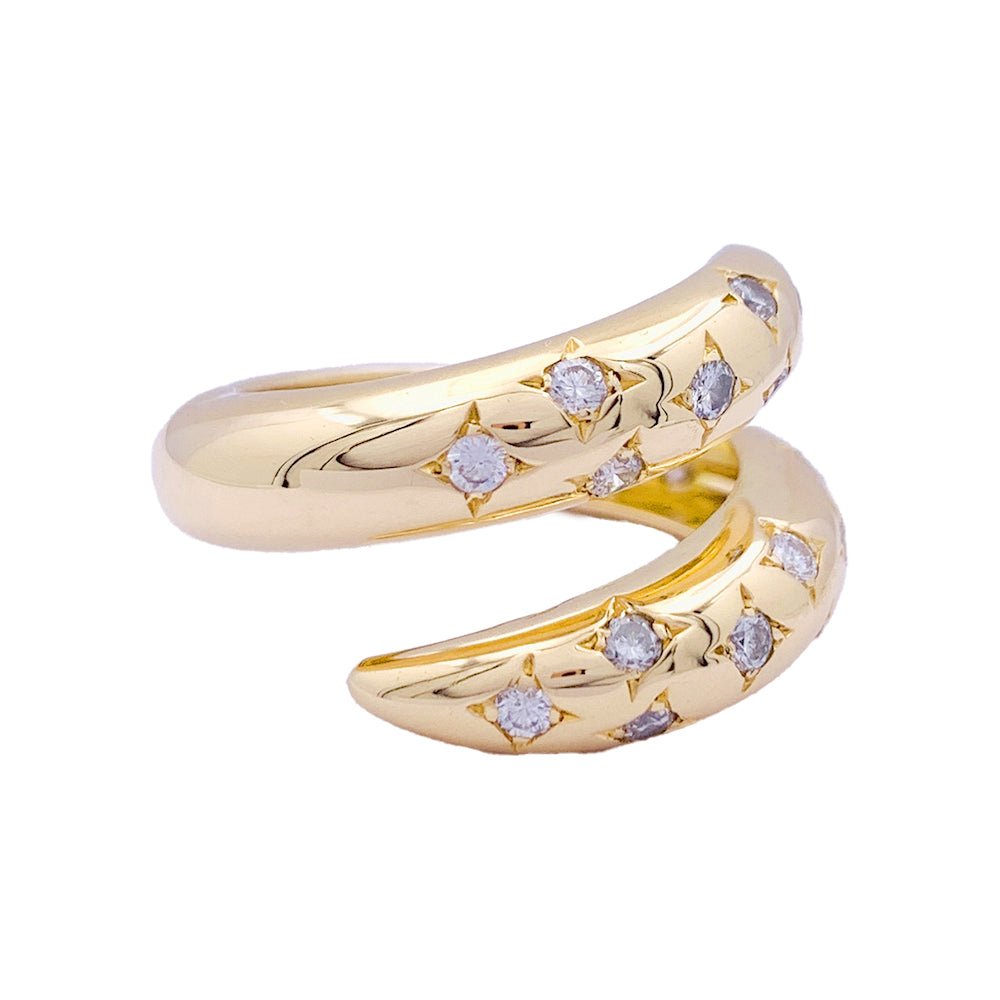 Bague Chaumet, "Tango", or jaune et diamants. - Castafiore