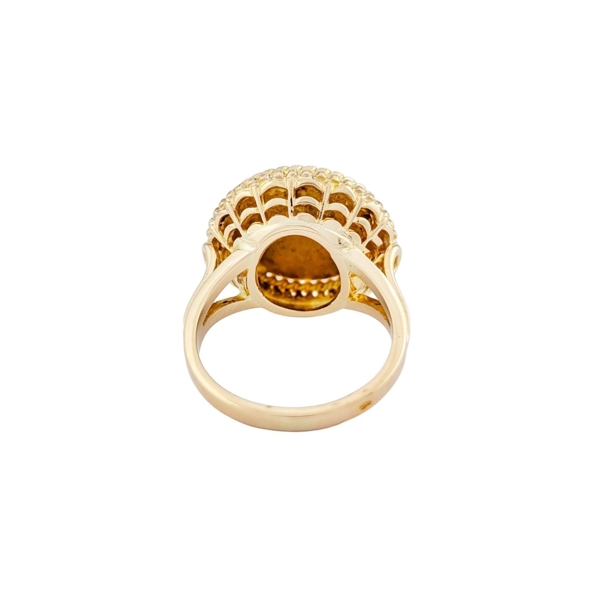 Bague Chevalière AUGIS en or jaune, rubis et diamant - Castafiore