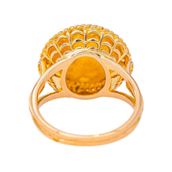 Bague Chevalière AUGIS en or jaune, rubis et diamant - Castafiore