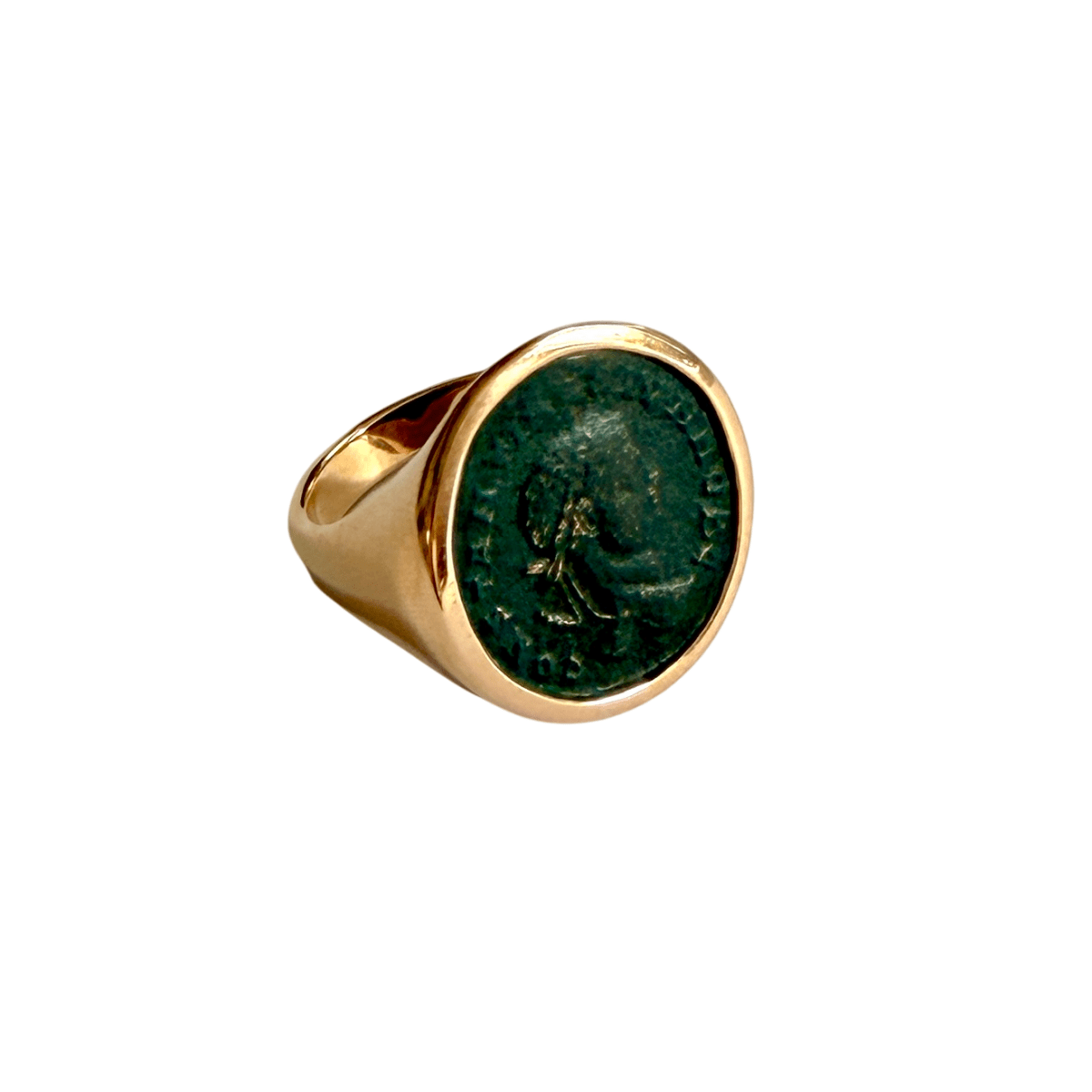 Bague Chevalière BULGARI "Monete" en or rose et bronze - Castafiore
