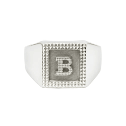 Bague Chevalière en or blanc - Castafiore