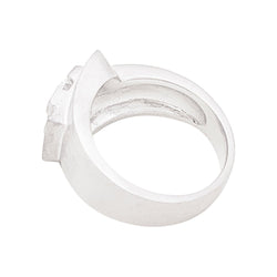Bague Chevalière en or blanc et diamant - Castafiore