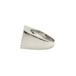 Bague Chevalière en or blanc et diamants - Castafiore