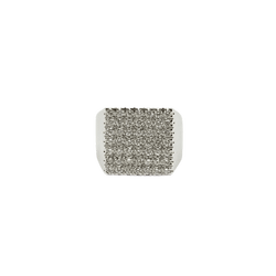 Bague Chevalière en or blanc et diamants - Castafiore