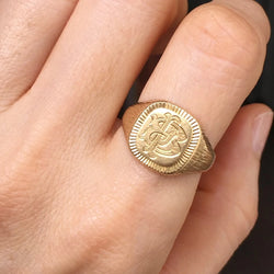 Bague Chevalière en or jaune - Castafiore