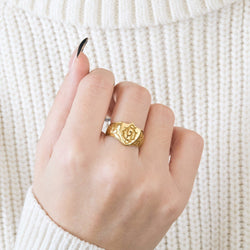 Bague Chevalière en or jaune - Castafiore