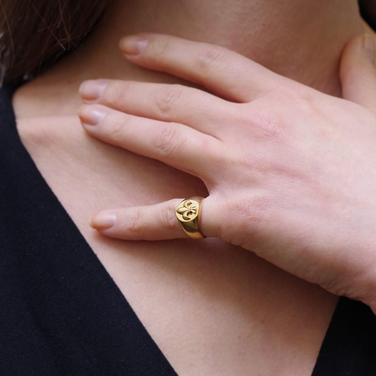 Bague Chevalière en or jaune - Castafiore