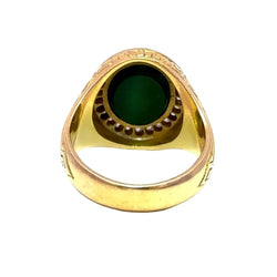 Bague Chevalière en or jaune, camée et diamants - Castafiore