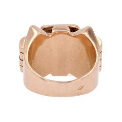 Bague Chevalière en or jaune et agate - Castafiore