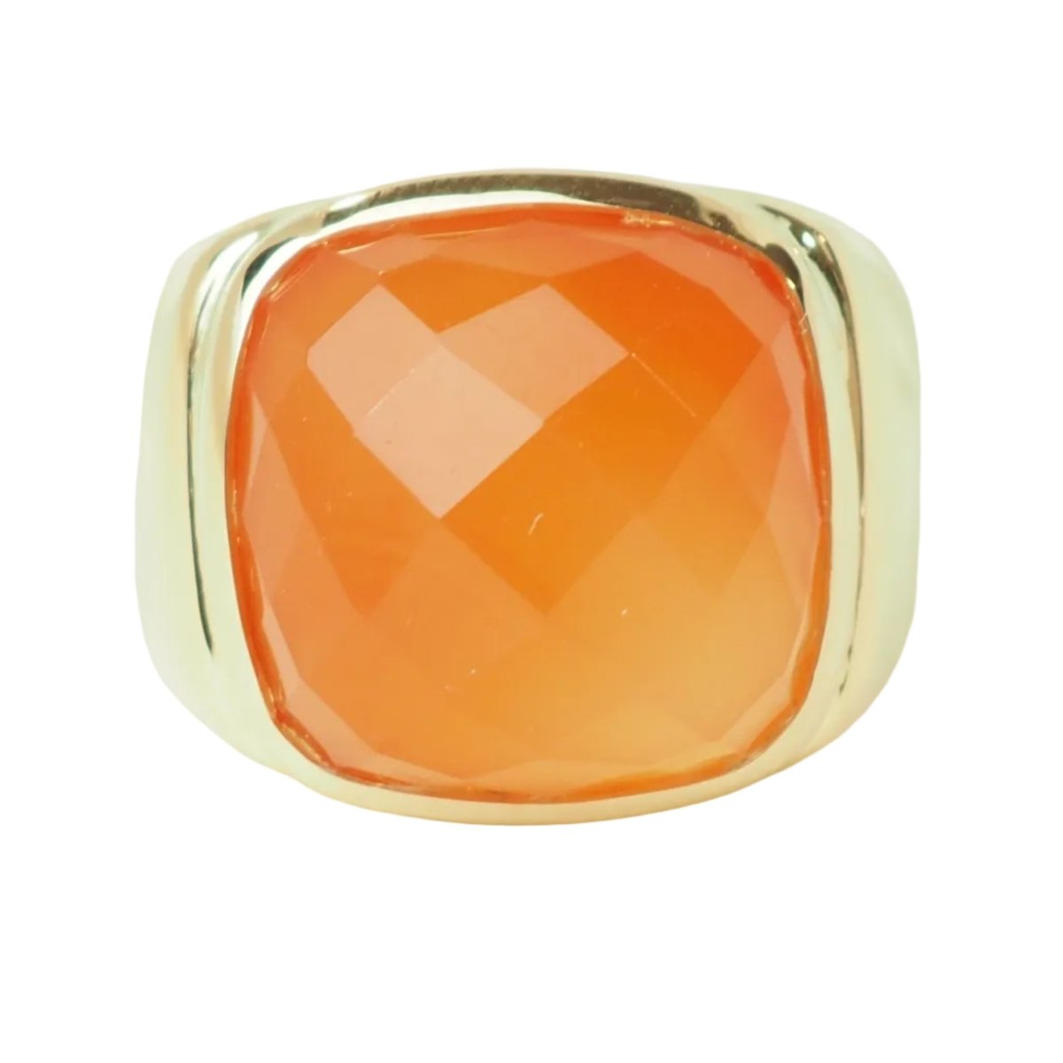 Bague Chevalière en or jaune et cornaline - Castafiore