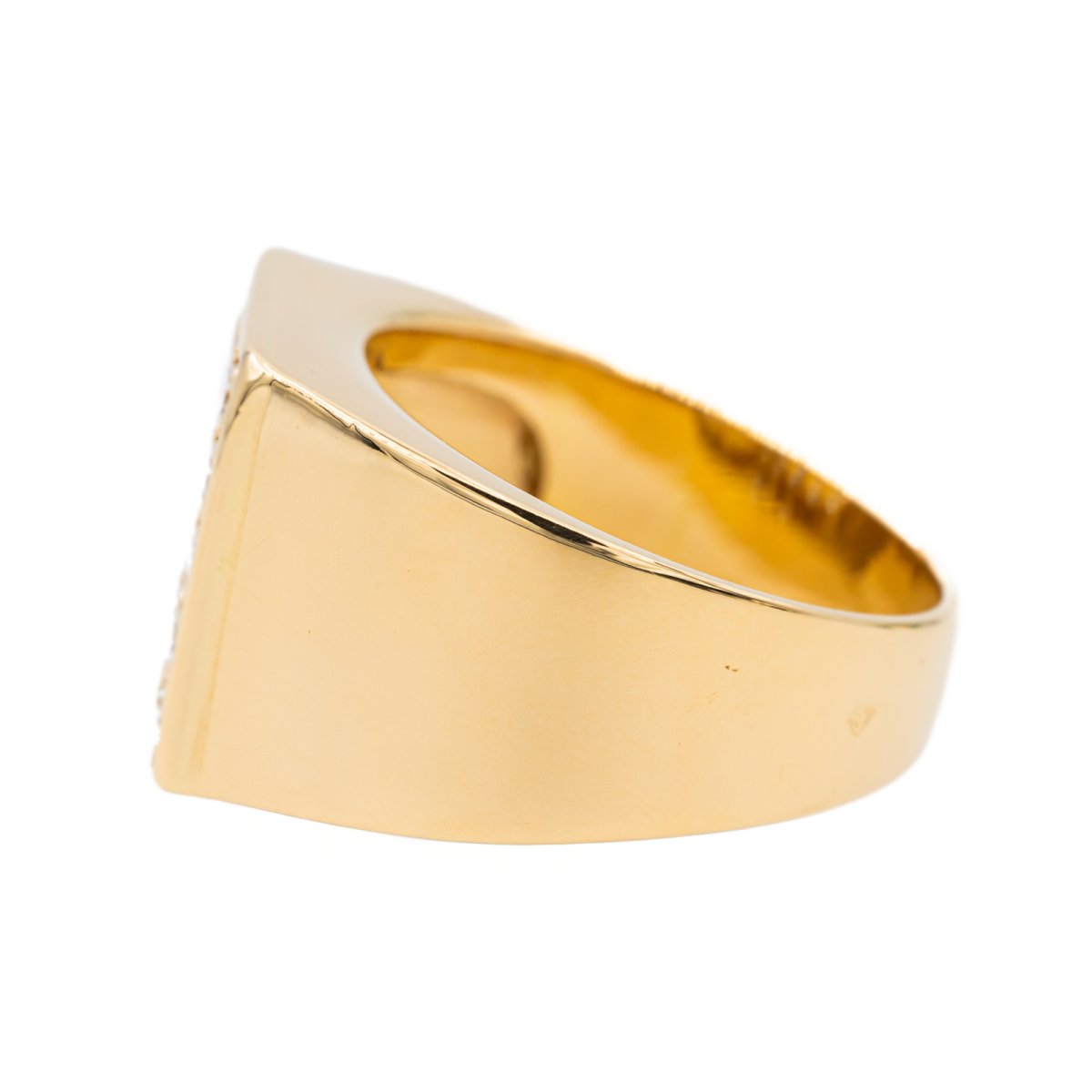 Bague Chevalière en or jaune et diamant - Castafiore