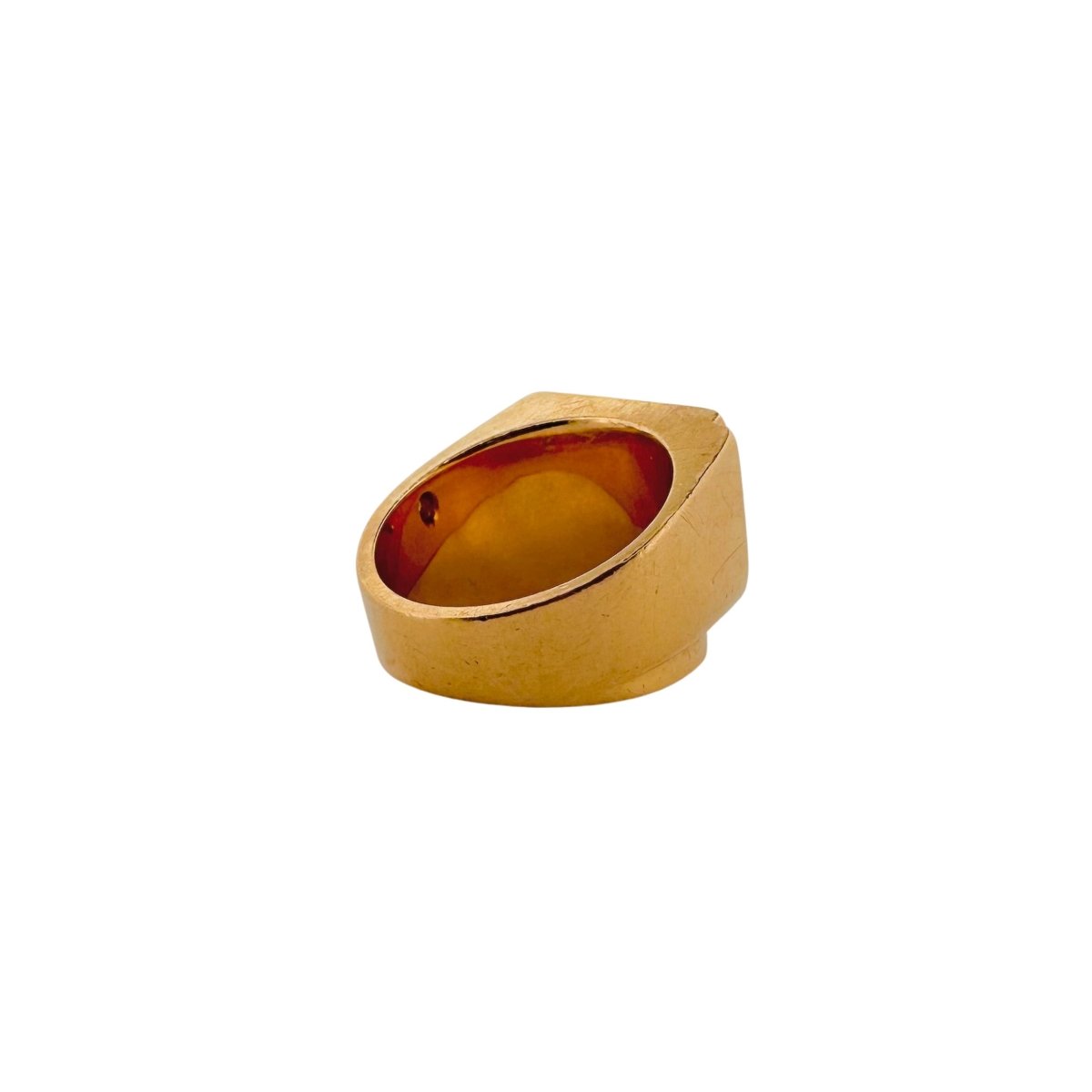 Bague Chevalière en or jaune et diamant - Castafiore