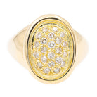 Bague Chevalière en or jaune et diamant - Castafiore