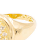 Bague Chevalière en or jaune et diamant - Castafiore