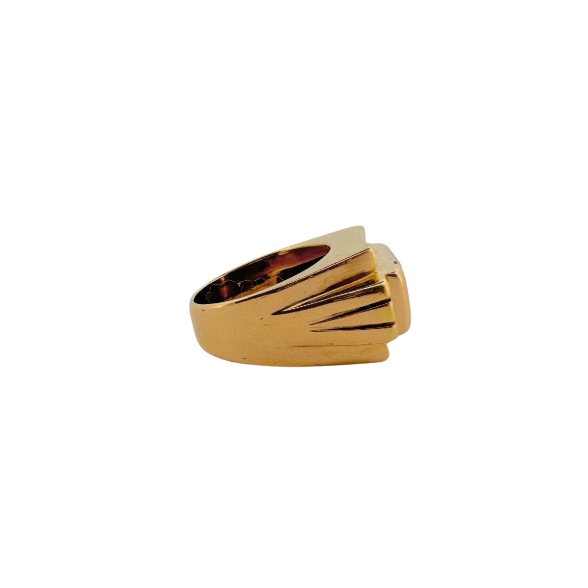 Bague Chevalière en or jaune et diamant - Castafiore
