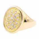 Bague Chevalière en or jaune et diamant - Castafiore