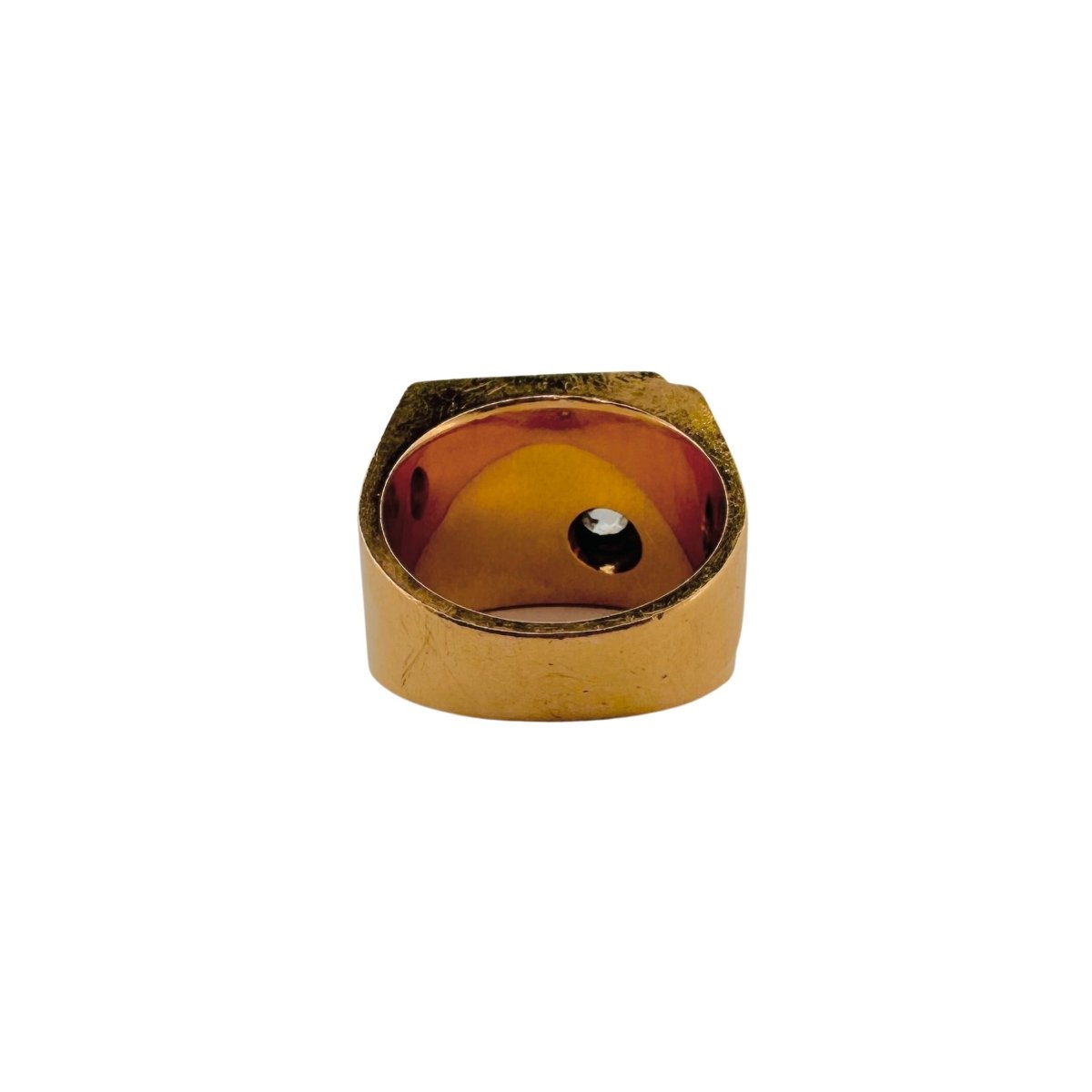 Bague Chevalière en or jaune et diamant - Castafiore