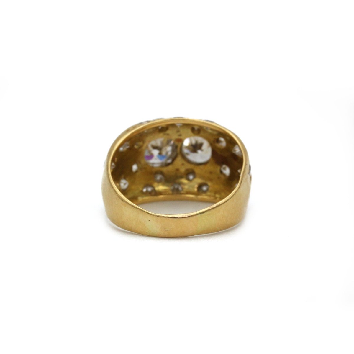 Bague CHEVALIÈRE en or jaune et diamants - Castafiore