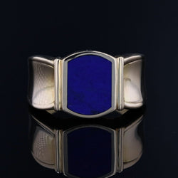 Lapis lazuli and gold signet ring