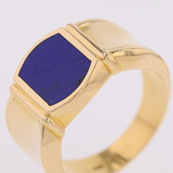 Lapis lazuli and gold signet ring