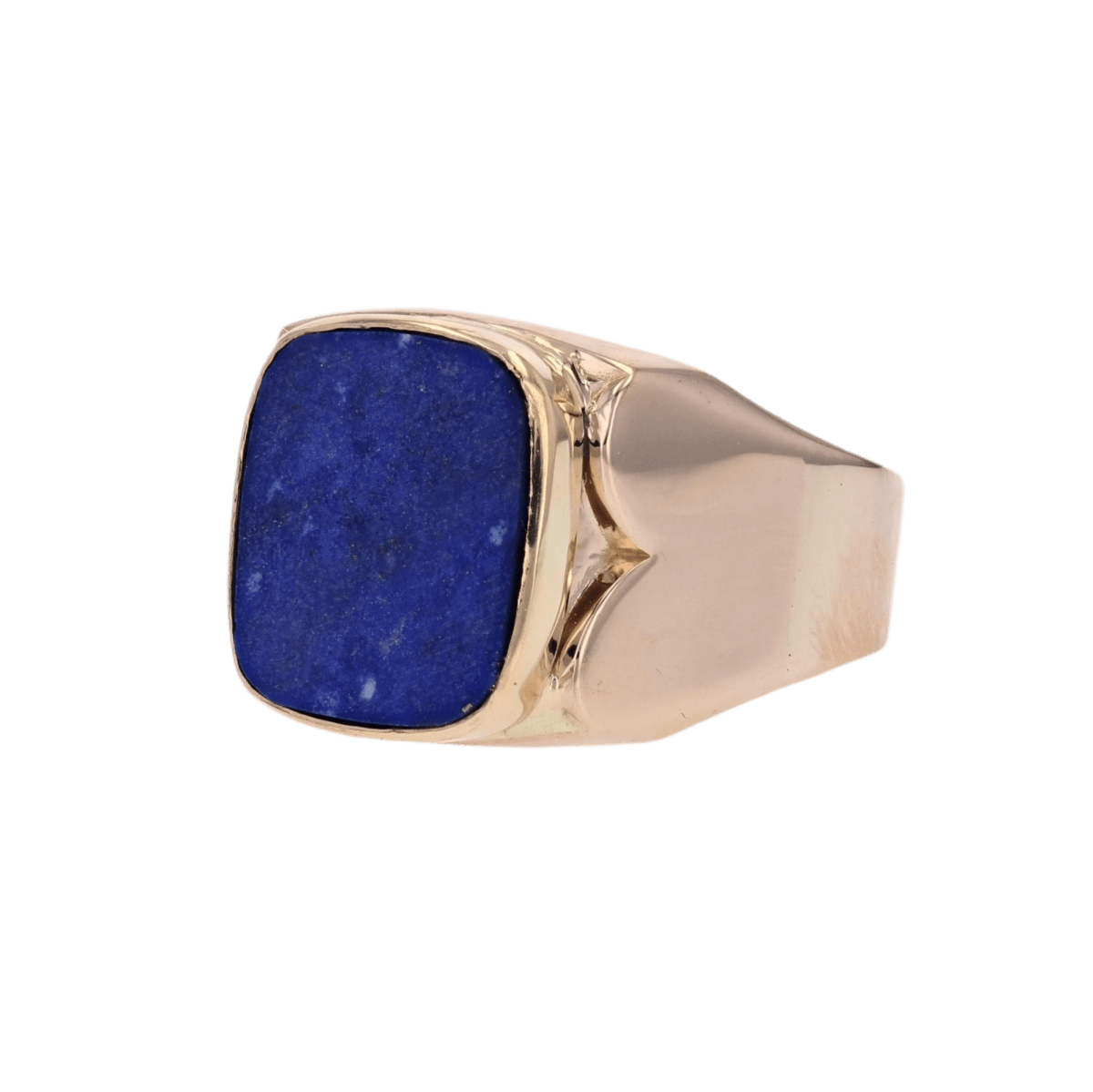 Bague Chevalière en or jaune et lapis - lazuli - Castafiore